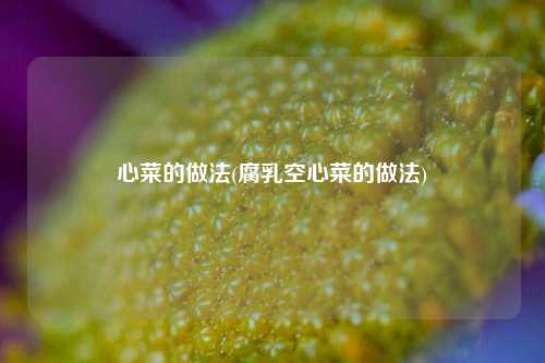 心菜的做法(腐乳空心菜的做法)